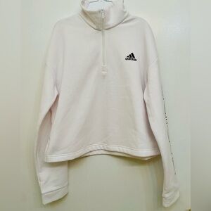 NWOT Adidas Kids White Quarter-Zip Sweatshirt